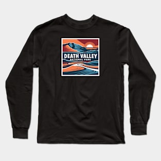 Death Valley National Park Abstract Illustration Long Sleeve T-Shirt